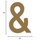 Gold Ampersand Corrugated Plastic Yard Sign, 30in
